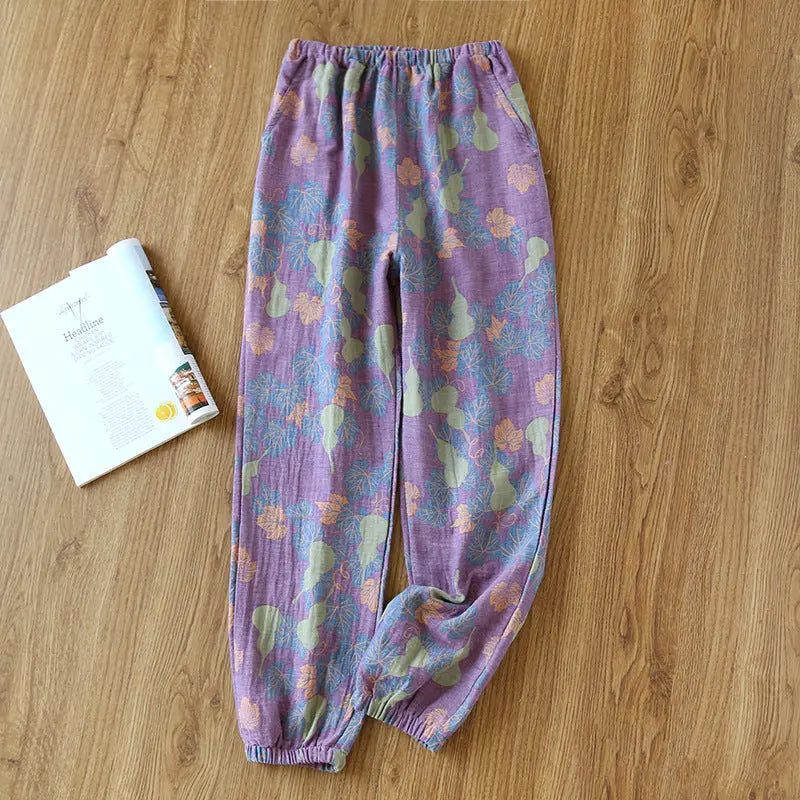 Women's Home Thin Summer Pure Cotton Pajama Pants hercurva