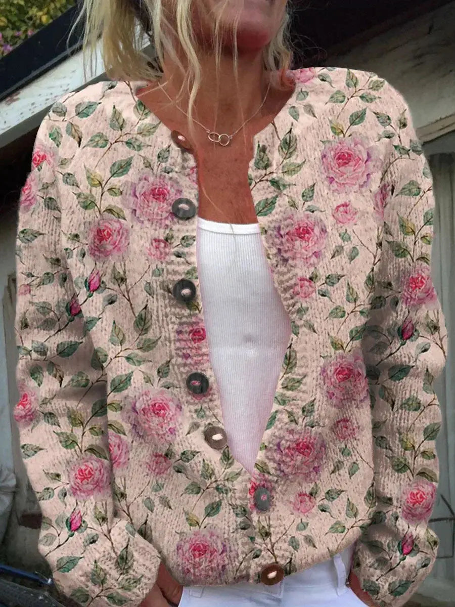 3D Digital Printing Cardigan Knitted Coat hercurva
