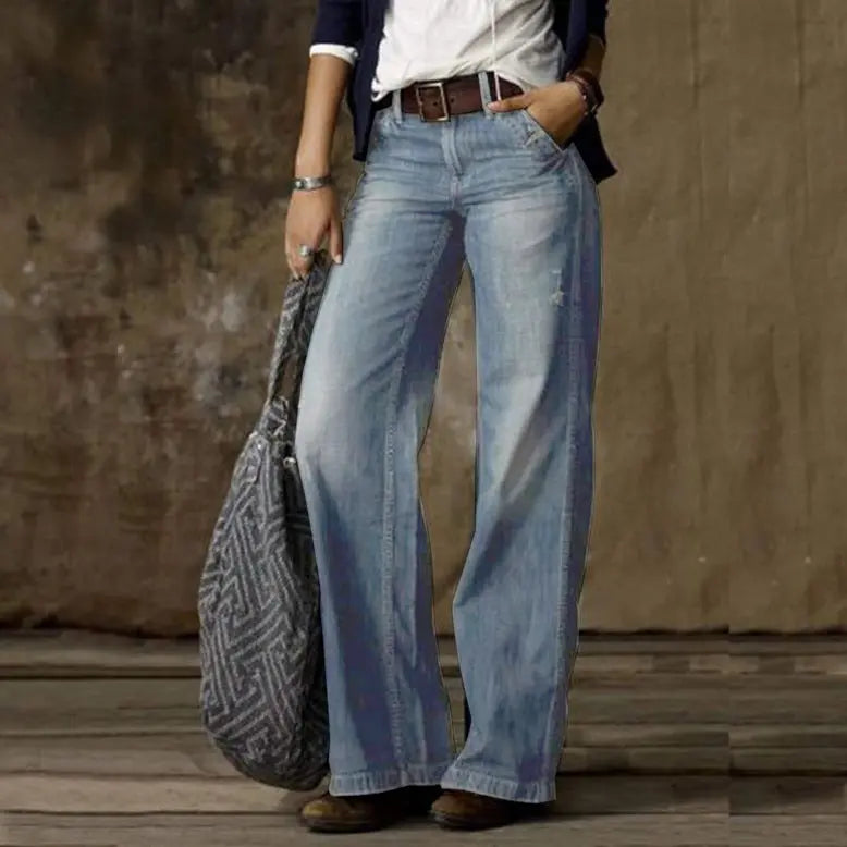 Pocket Casual Fashion Straight-Leg Jeans hercurva