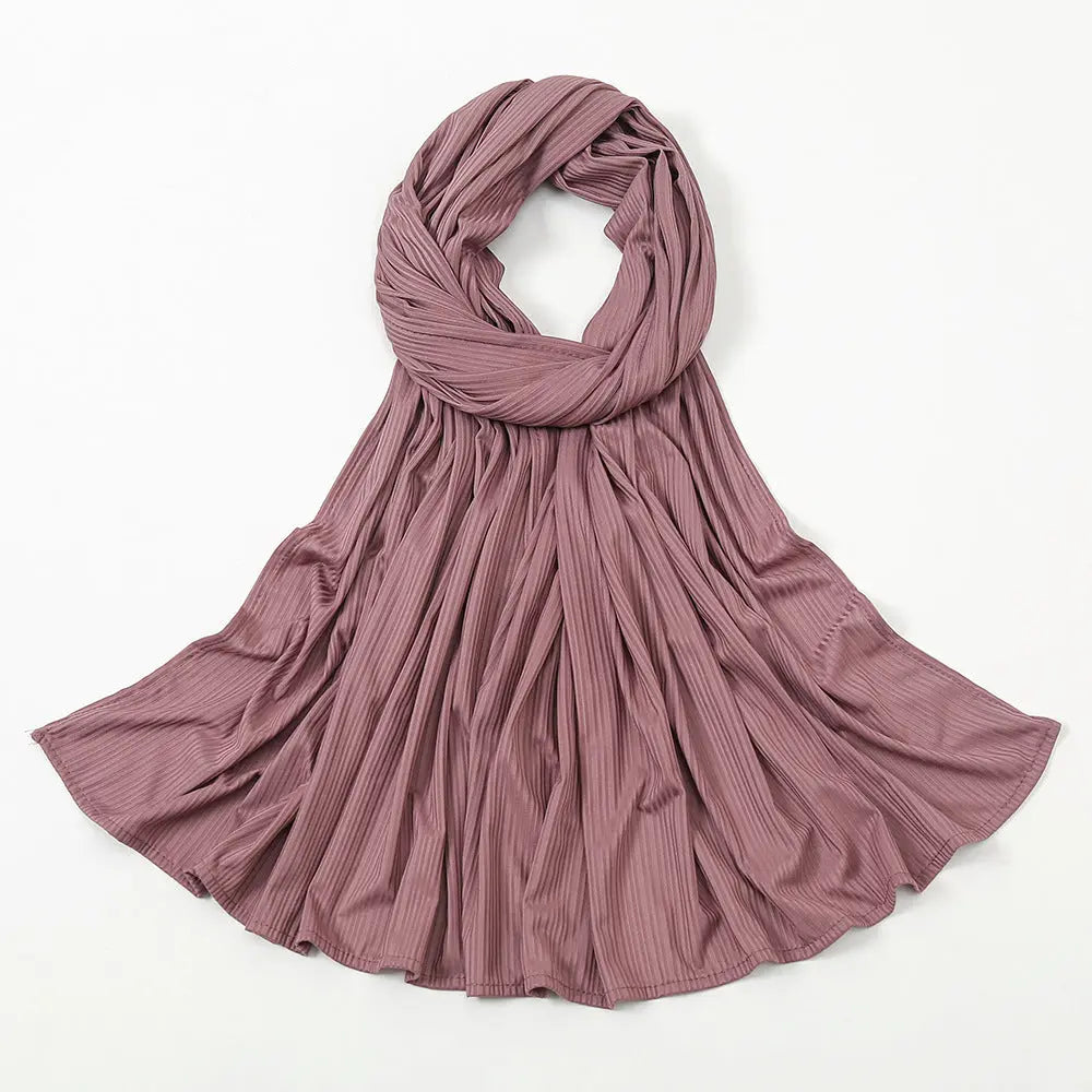 Women's Knitted Thread Cotton Striped Solid Color Scarf hercurva