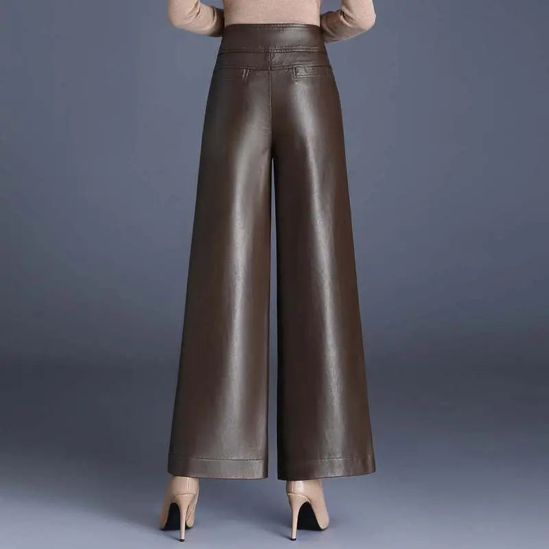 High Waist Thickened Loose Big Leg Straight All-matching Wide Leg Pants For Women hercurva