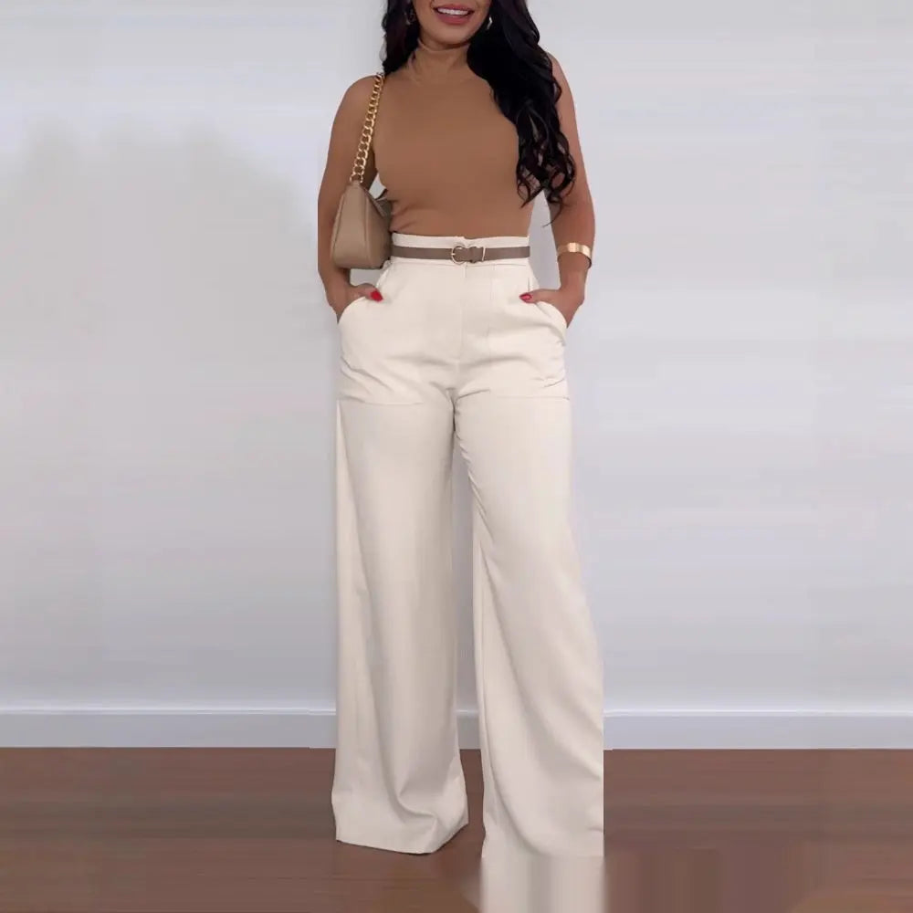 Solid Color BASIC Versatile Casual Flared Pants hercurva
