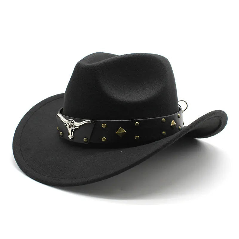 Polyester Retro Jazz Western Cowboy Hat hercurva