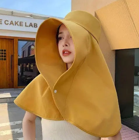 Integrated Neck And Shawl Sunscreen Hat hercurva