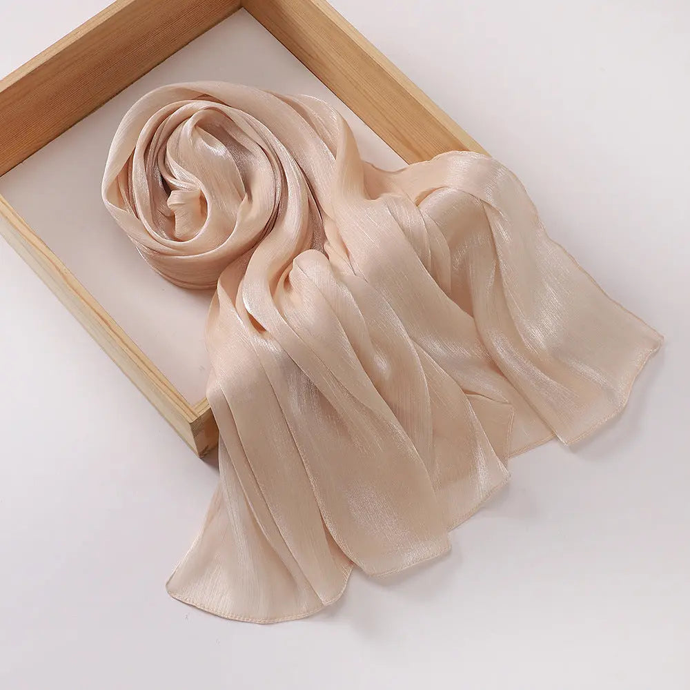 Breathable Cool Island Satin Smooth Silk Toe Scarf hercurva