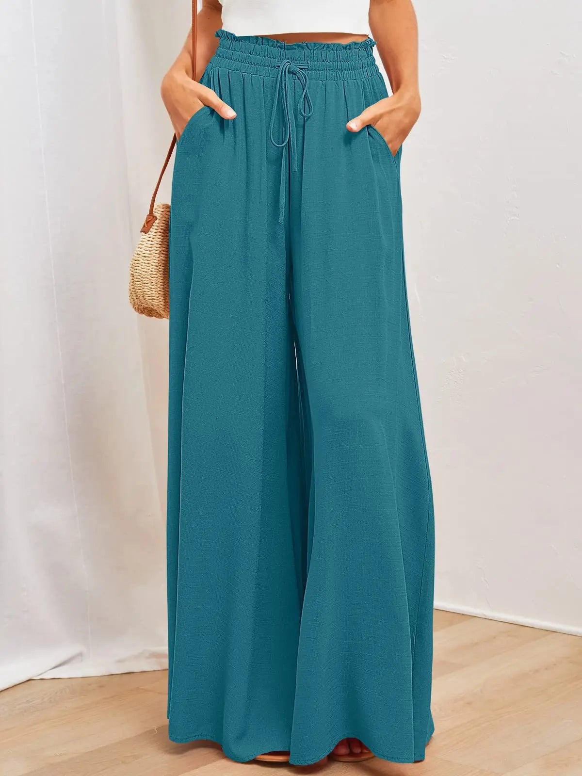 Womens Pants Wide Leg Loose Comfy Lounge Sweatpants With Pockets hercurva