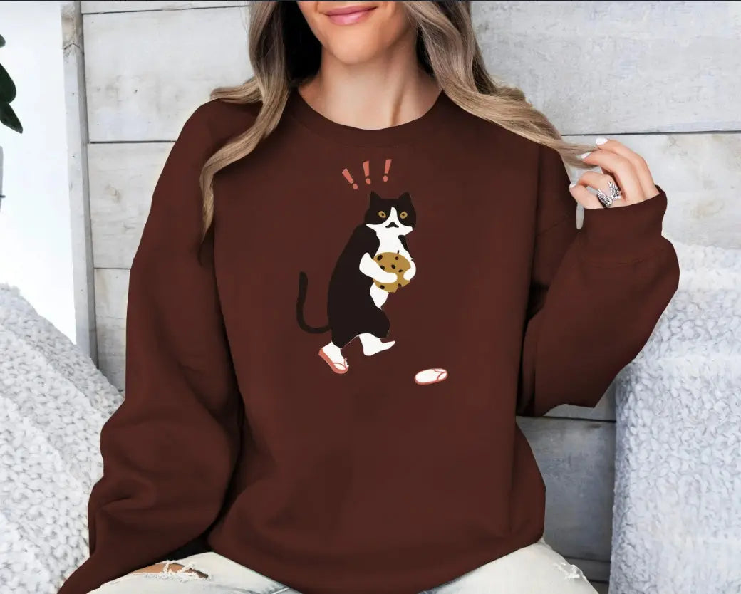 Women's Fashionable Solid Color Printed Long Sleeved Sweatshirt hercurva