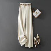 Narrow Wide-leg Pants Women's Autumn New Straight Loose Casual Suit Pants hercurva