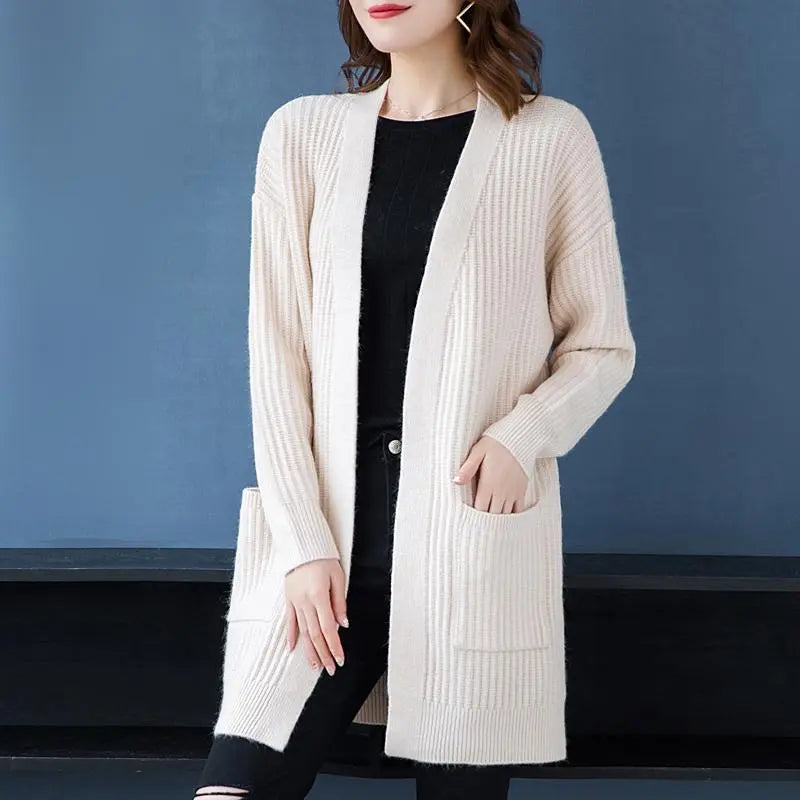 Loose Knitted Shawl Versatile Sweater Coat Women's hercurva