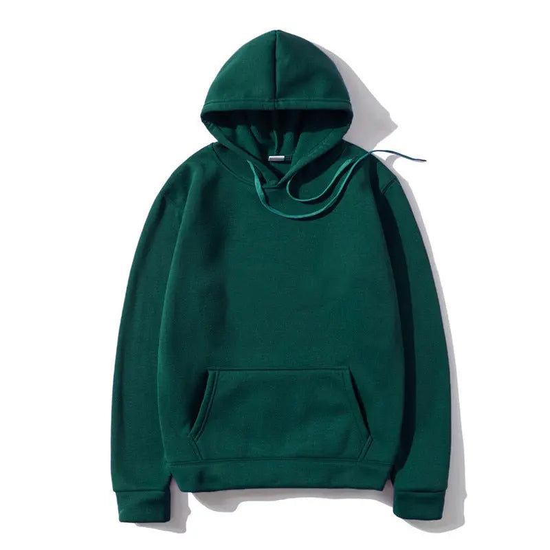 Cotton Fleece Solid Color Hoodie Sweatshirt hercurva