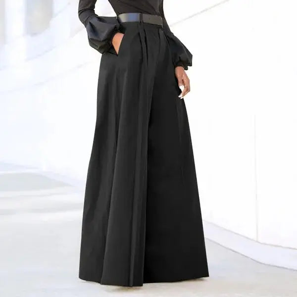 High Waist Wide Leg Trousers Bell-bottom Pants Fashion Elegant Party hercurva