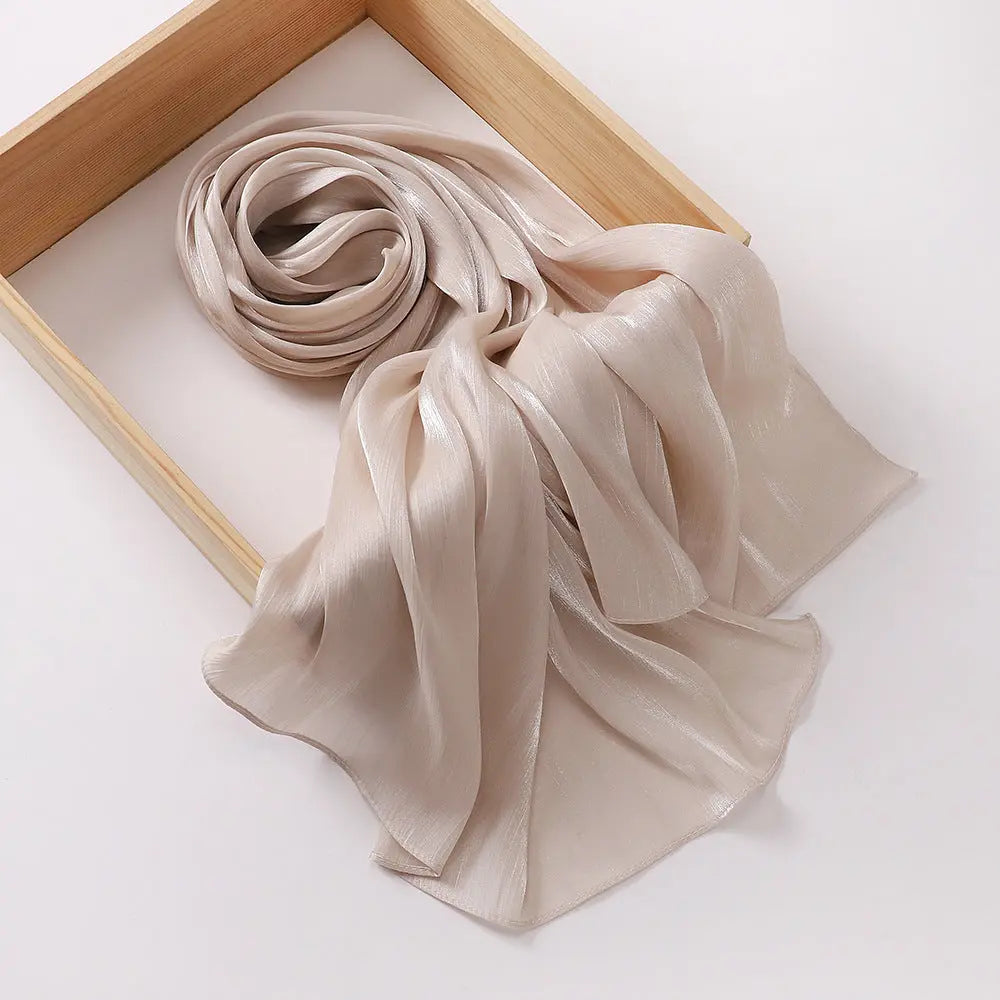 Breathable Cool Island Satin Smooth Silk Toe Scarf hercurva