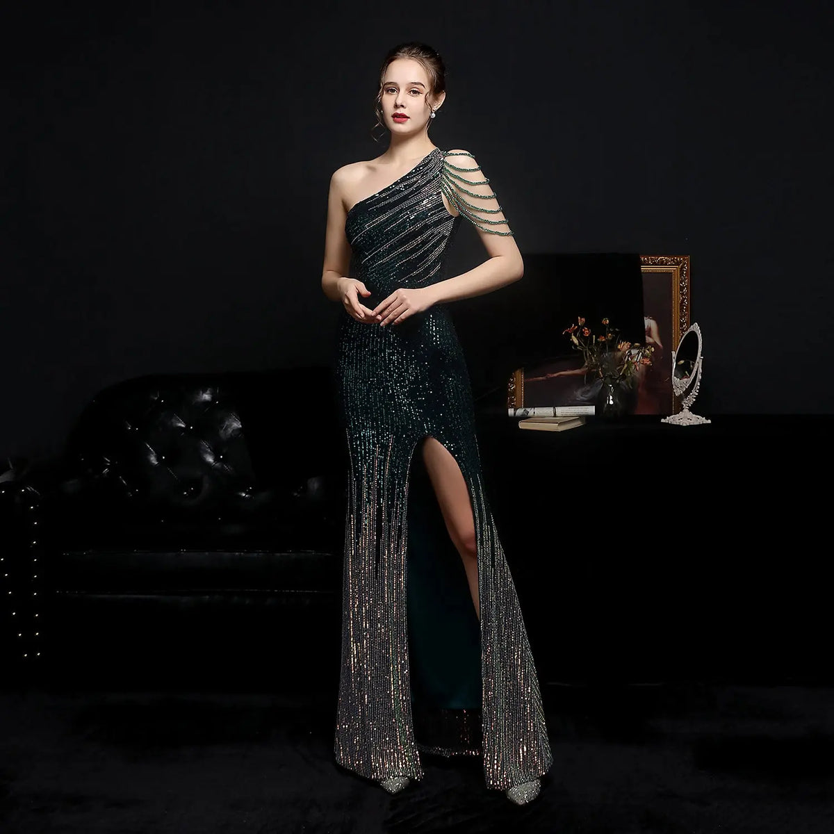 Party Evening Dress Sexy Long Section Was Thin Toast Bride hercurva