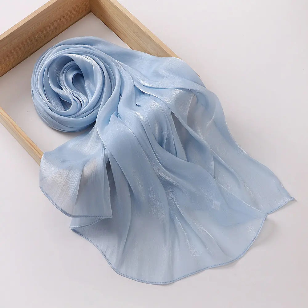 Breathable Cool Island Satin Smooth Silk Toe Scarf hercurva