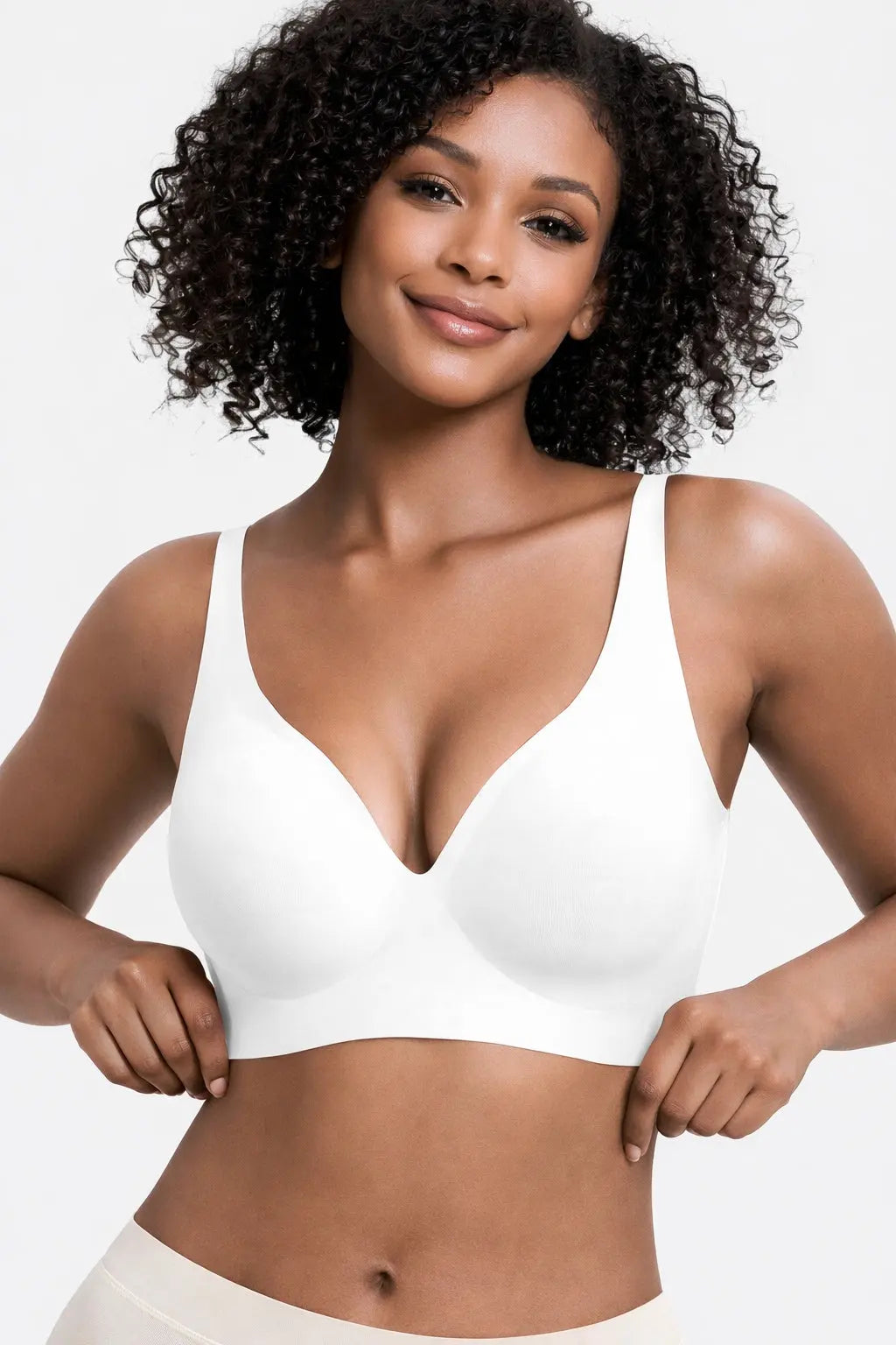 Jelly Wireless Womens Comfortable Wireless Bras Push Up Bralettes Seamless Tshirts Bras Deep V Everyday Bras hercurva