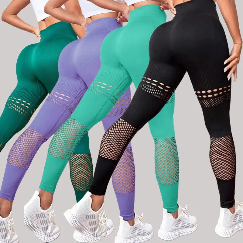Hollow Seamless Yoga Pants Training Fitness hercurva