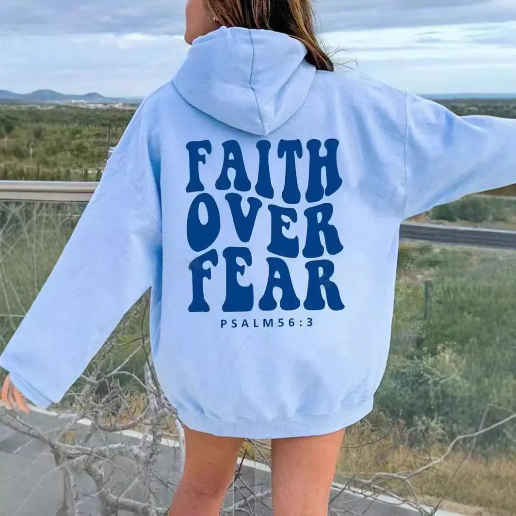 New Letter Print Pullover Hooded Sweater hercurva
