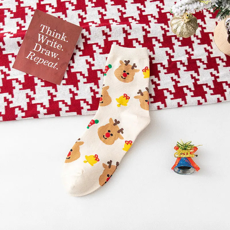 Snowman Elk Celebration Big Red Stockings hercurva