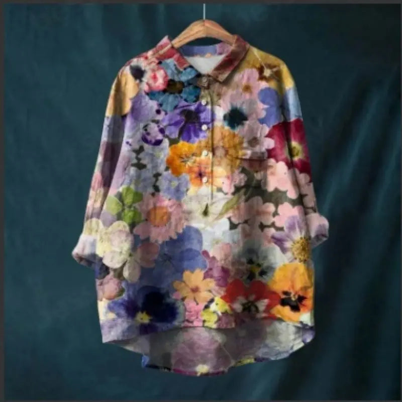 Summer New Loose Casual Single-breasted Women's Shirt Top hercurva