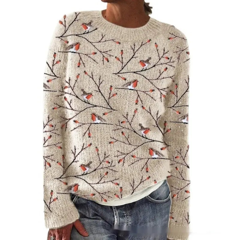 Women's Round-Neck Casual Commuter Sweater hercurva