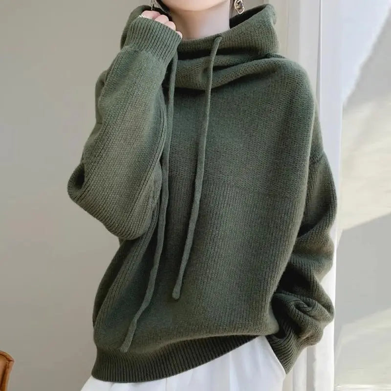 Women's Sweater Thicken Lazy Style All-match Long-sleeved Autumn Winter Warm Casual Sweater For Women hercurva
