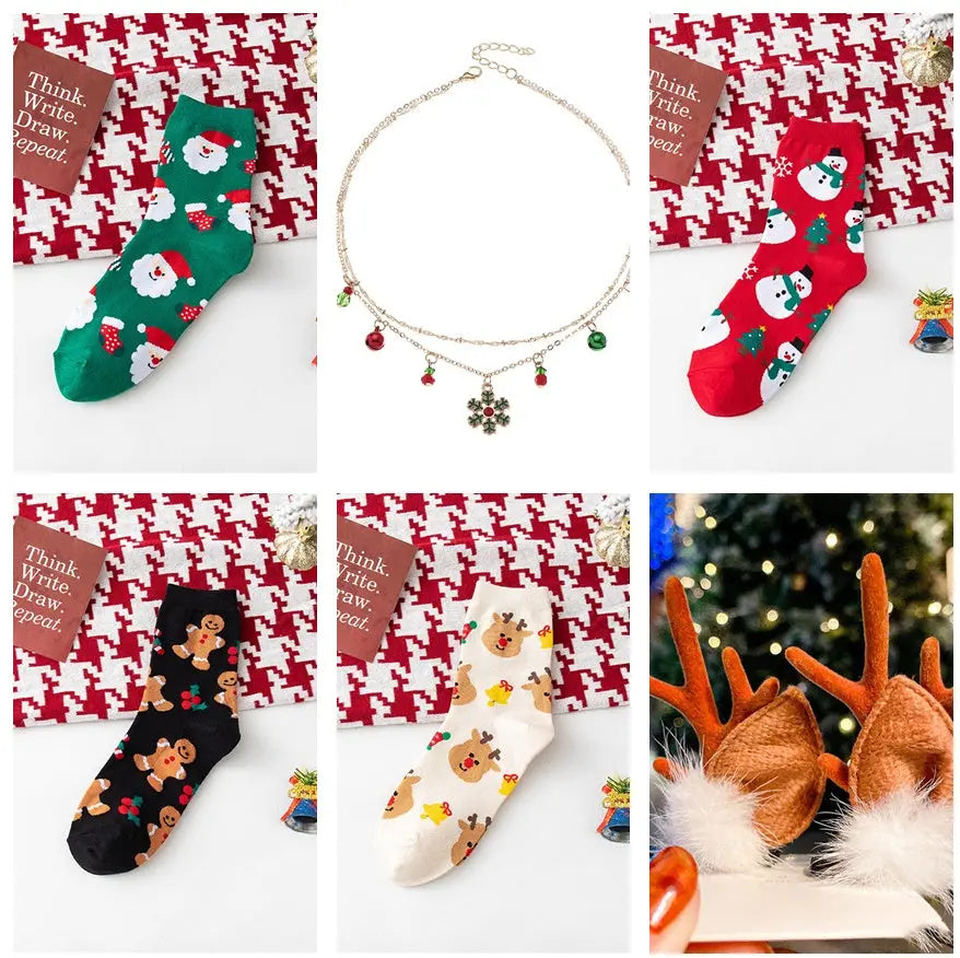 Snowman Elk Celebration Big Red Stockings hercurva