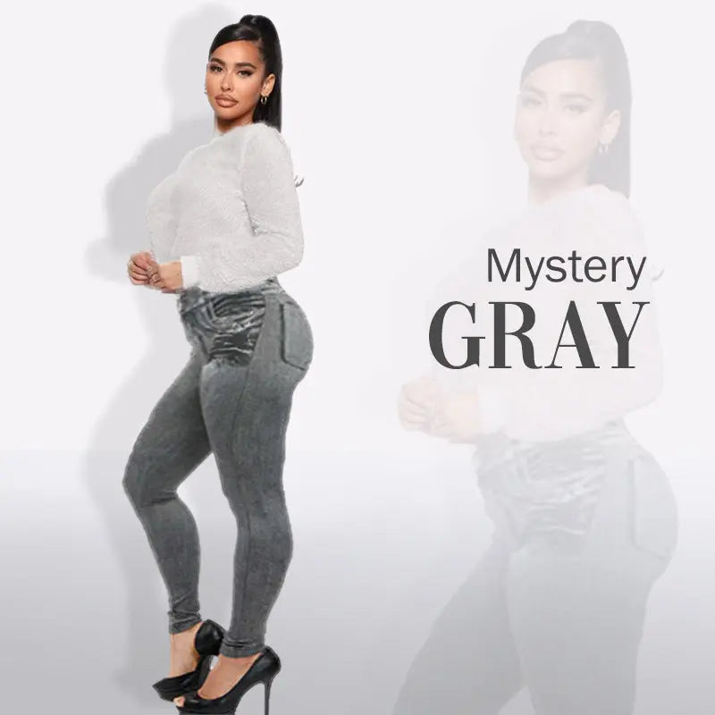 High Rise Waist Skinny Slim Fit Stretch Casual Basic Denim Pants With Faux  Pockets hercurva