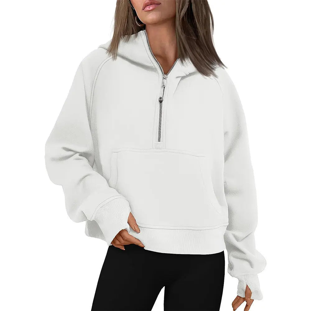 Fall Winter Hooded Zipper Thickening Sweater hercurva