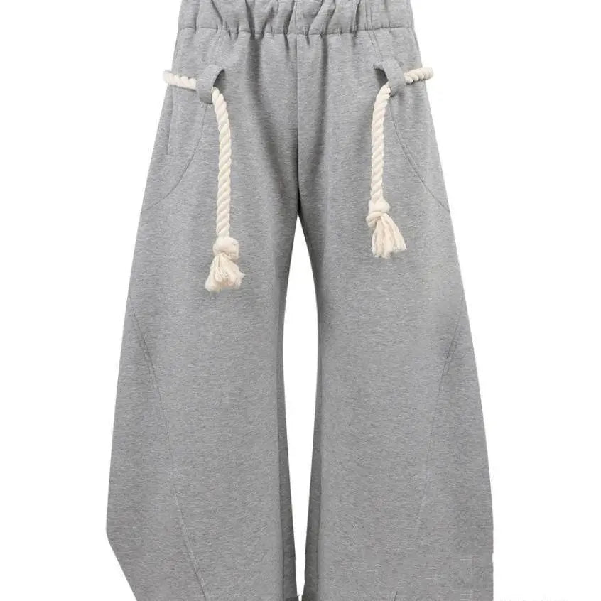 Athleisure Streetwear Sassy Summer Thin Loose Cut-Out Pants hercurva