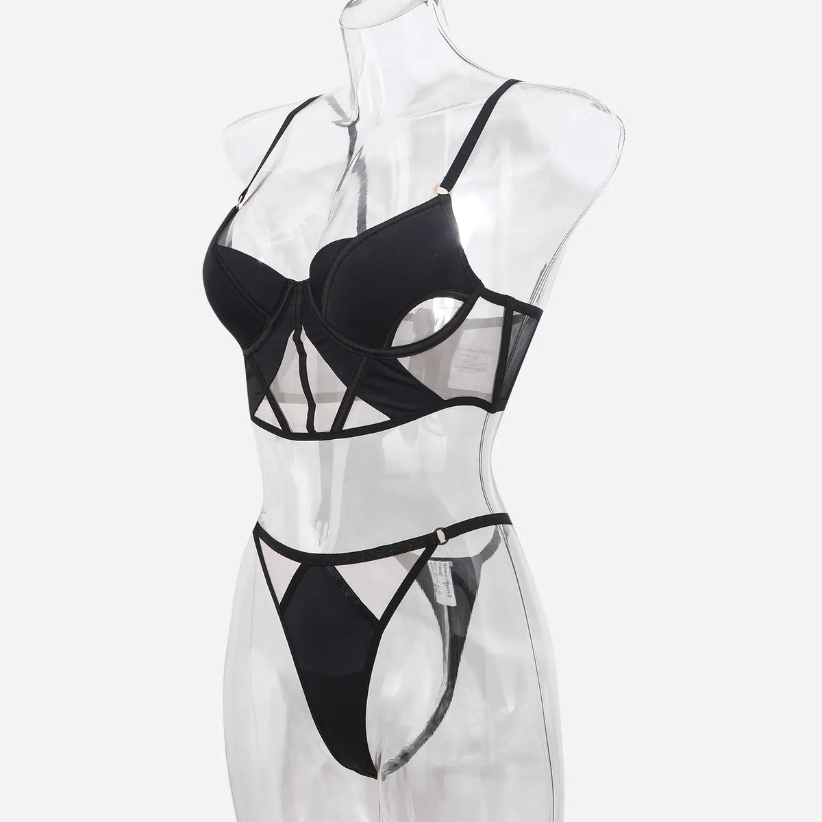 Glossy Mesh Hollow French Underwear Women hercurva