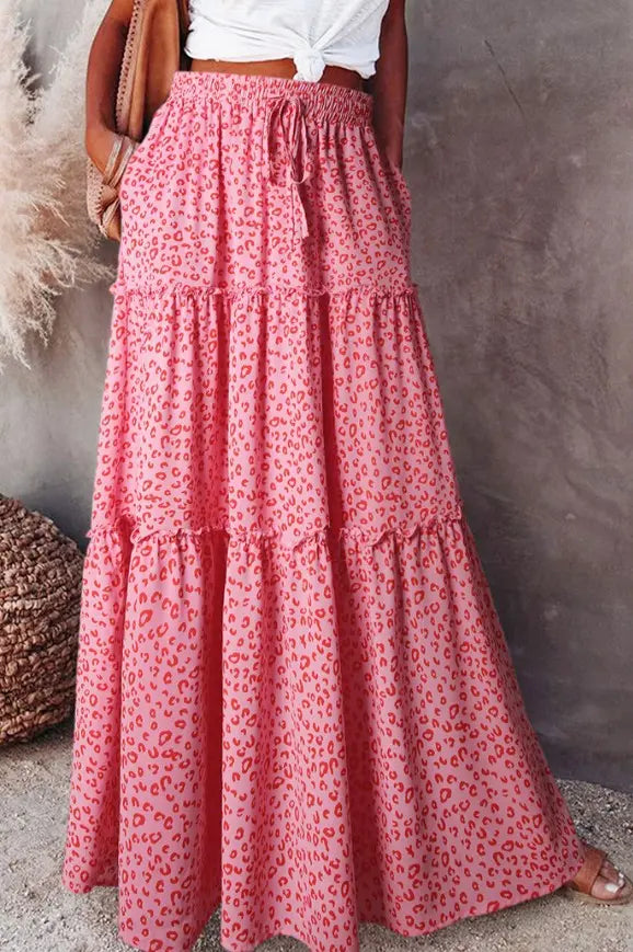 Bohemian Style Loose Casual High Waist Long Skirt hercurva