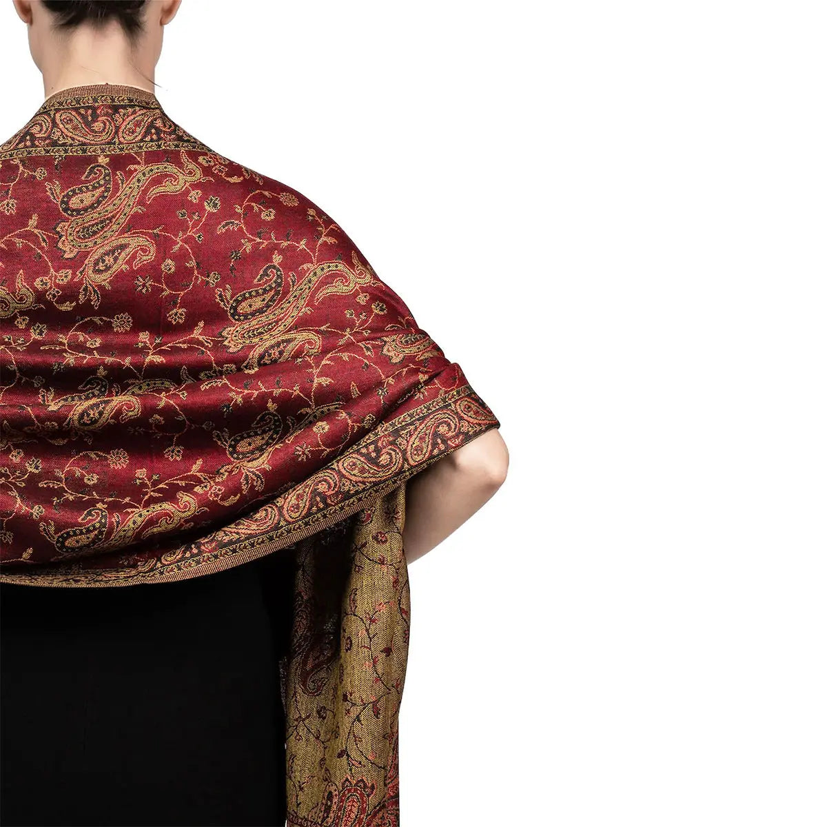 Ethnic Style Vintage Tassel Shawl Middle East Paisley Jacquard hercurva