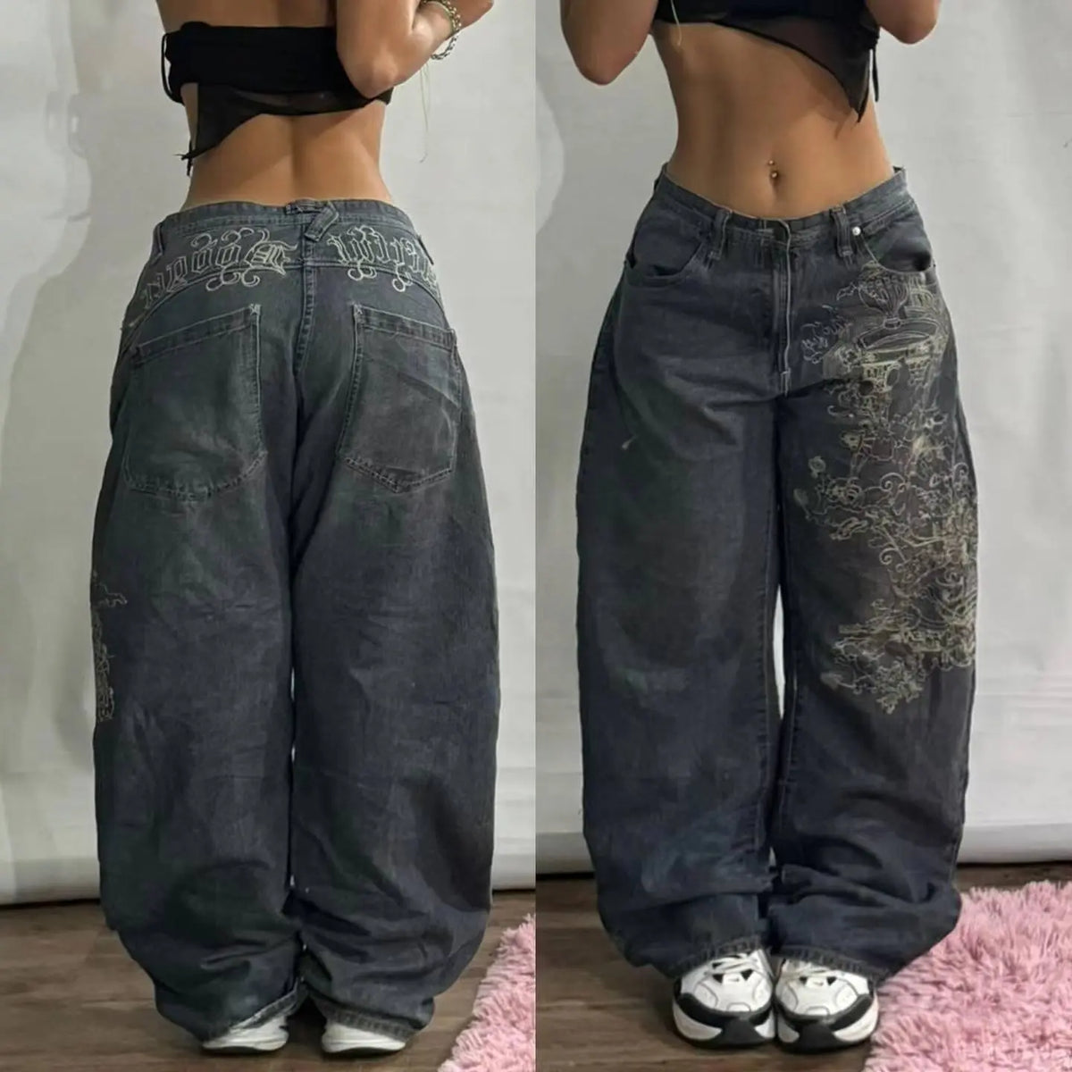American Retro High Street Wide Leg Jeans For Women Spring And Autumn New hercurva