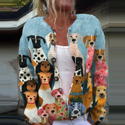 3D Digital Printing Cardigan Knitted Coat hercurva