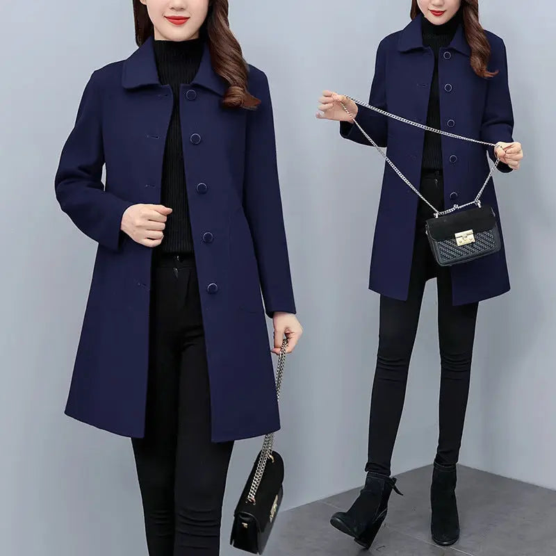 Autumn And Winter Woolen Coat Women hercurva