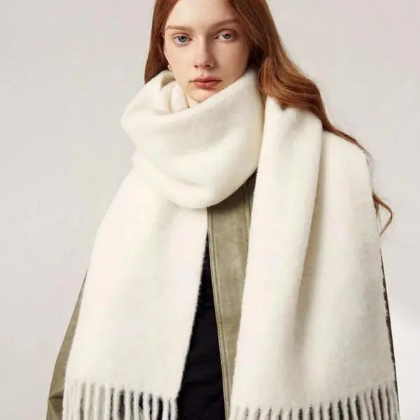 Women's Wool-like Autumn And Winter Solid Color Comfortable Scarf High Quality hercurva