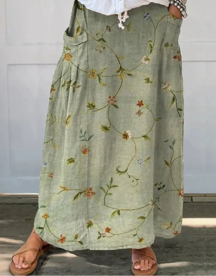 Women's Retro Element Printed Skirt hercurva