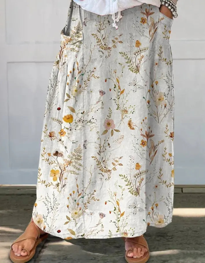 Women's Retro Element Printed Skirt hercurva
