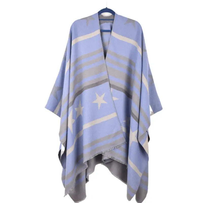 Cashmere Cape Split Shawl Air Conditioning Blanket hercurva