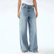 High Waist Wide Leg Jeans Daily Comfortable, Casual And Versatile hercurva