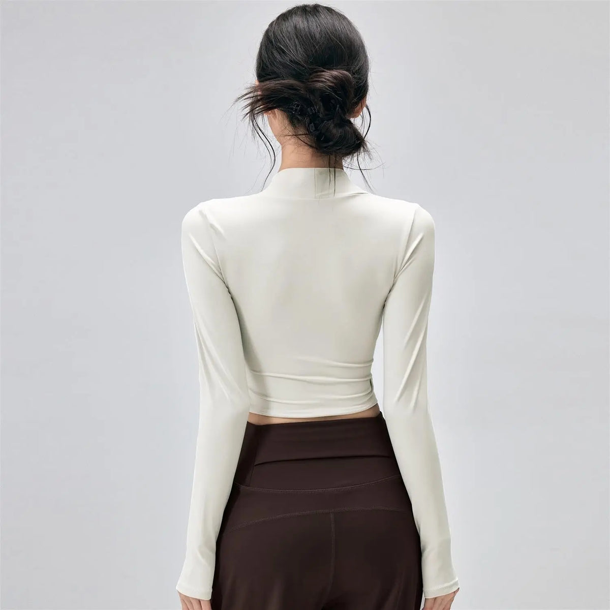 Fitness Top With Chest Pads Yoga WearTight-fitting Long-sleeve Activewear hercurva