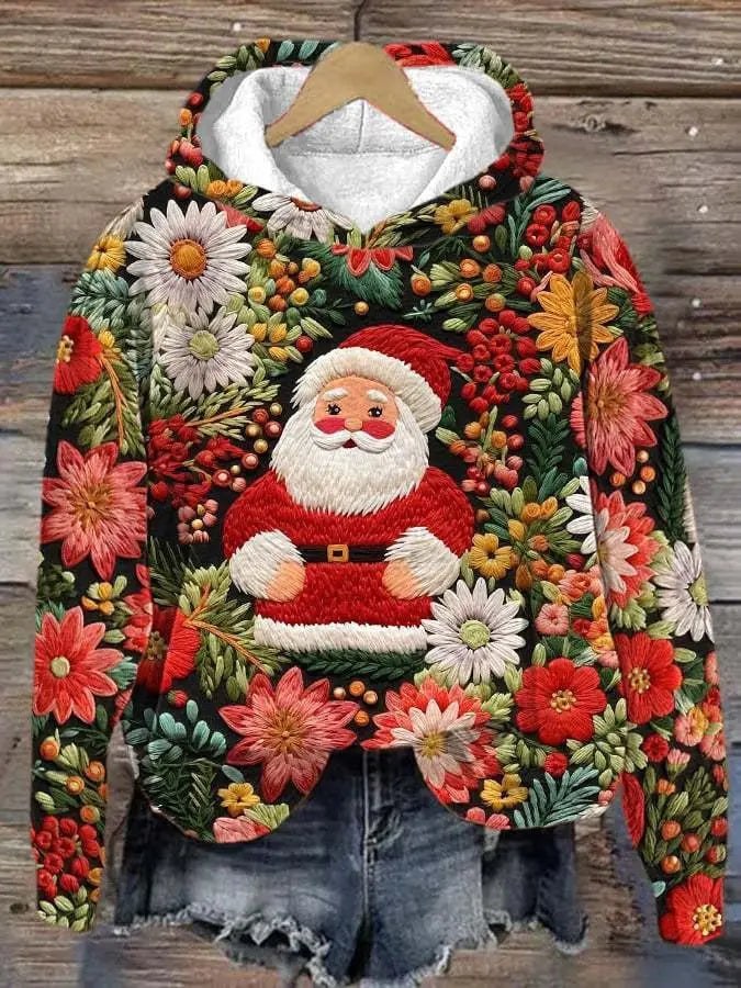 3D Digital Printing Christmas Couple Hooded Sweater Female hercurva