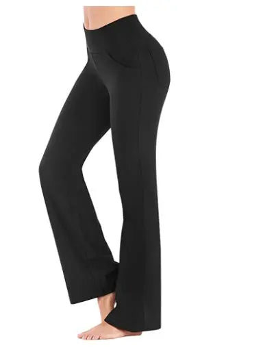 Lavender Wide Leg Trousers High Waist Casual Girls Yoga Pants hercurva