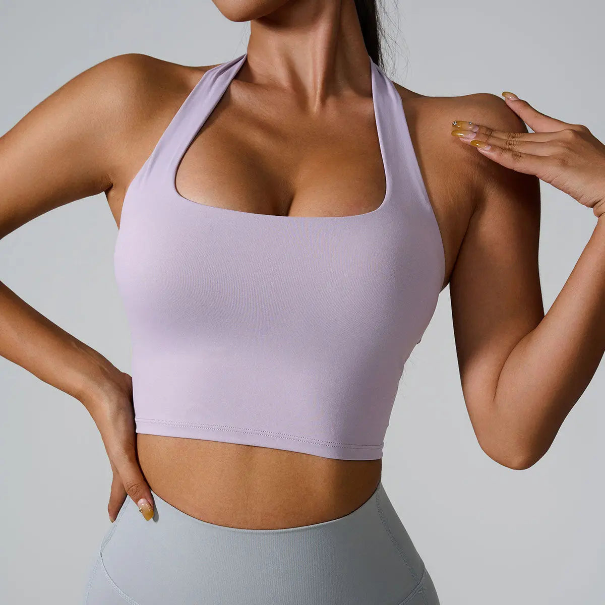 Halter Sports Push Up Bras Running Fitness hercurva