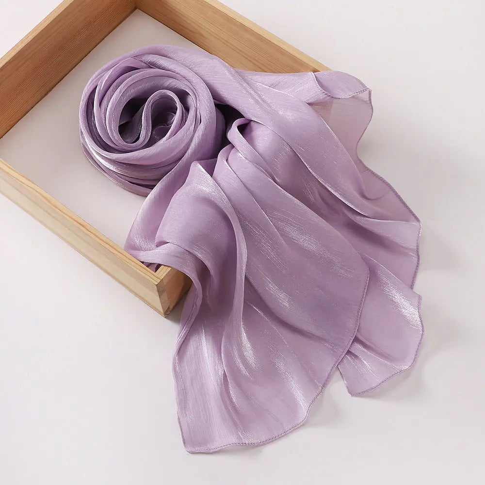 Breathable Cool Island Satin Smooth Silk Toe Scarf hercurva