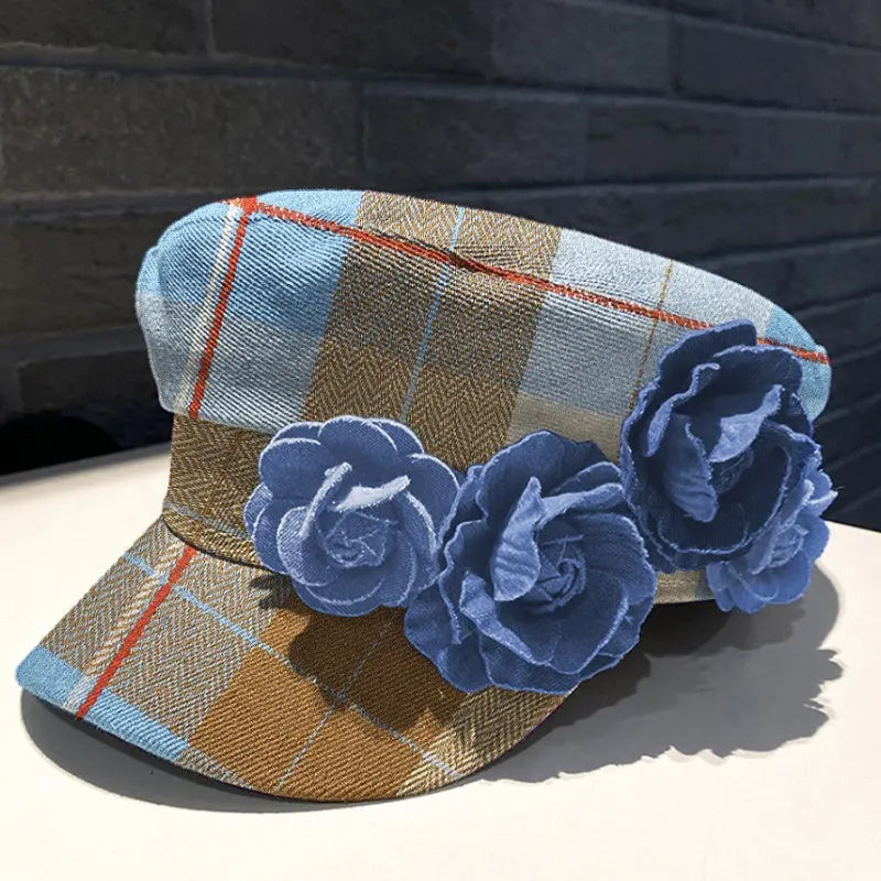 Elegant Checkered Lady's Hat hercurva