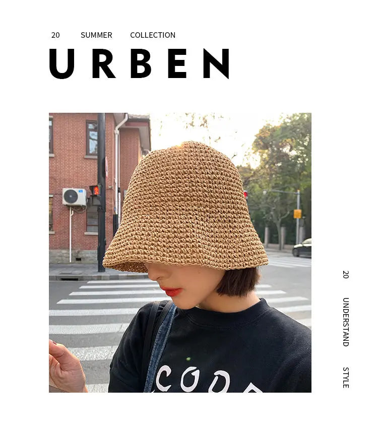 Women's Summer Thin Beach Sun-proof Straw Hat hercurva
