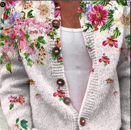 3D Digital Printing Cardigan Knitted Coat hercurva