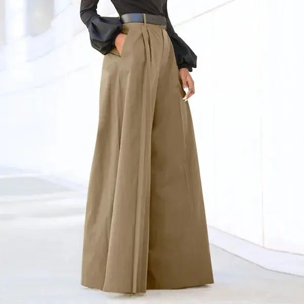 High Waist Wide Leg Trousers Bell-bottom Pants Fashion Elegant Party hercurva