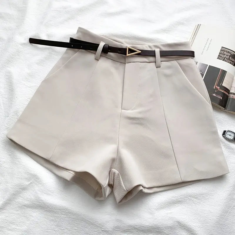 Fashion Versatile High Waist Slim Suit Shorts hercurva